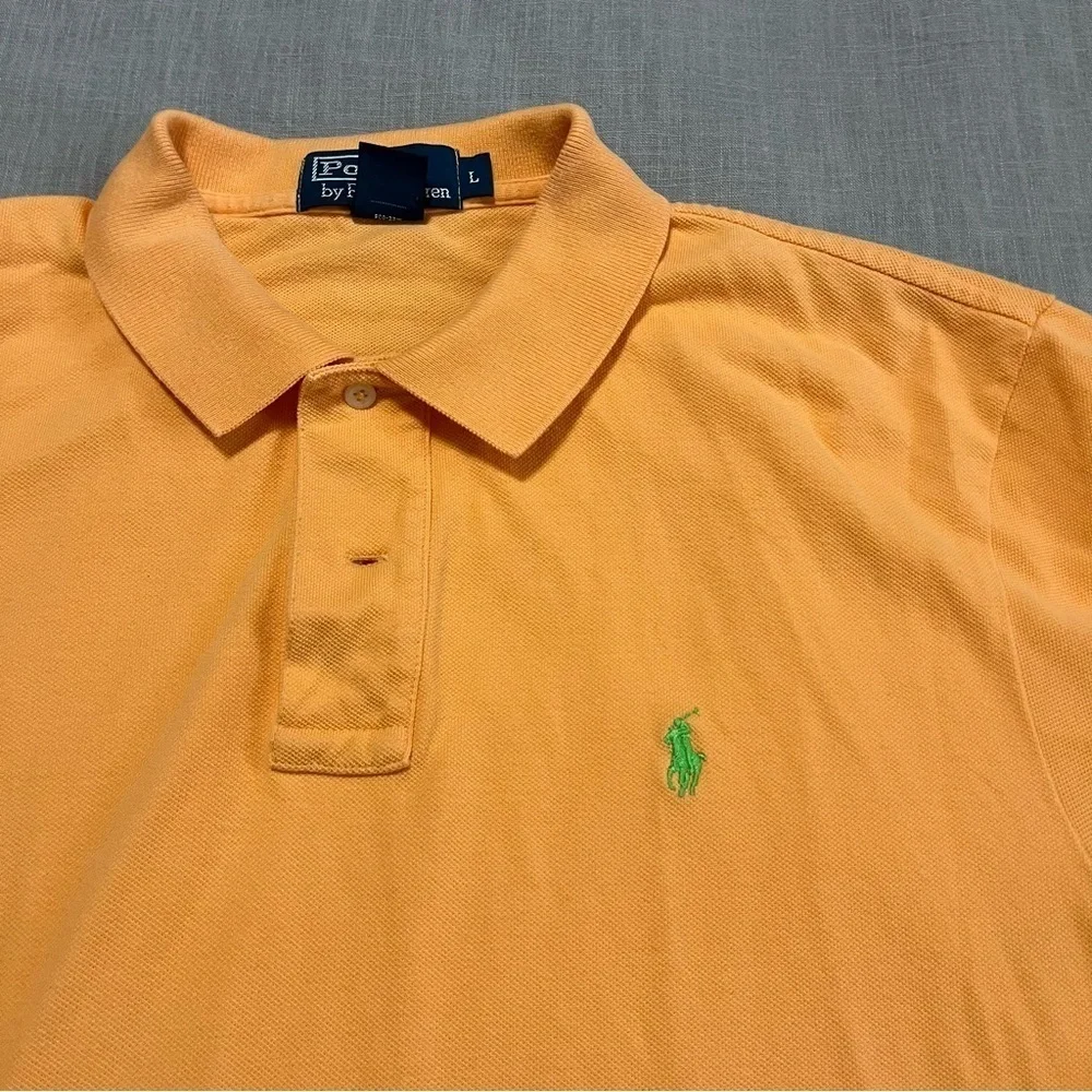 Ralph Lauren Men's Polo Shirt in Bright Orange Size Large casual golf streetwear